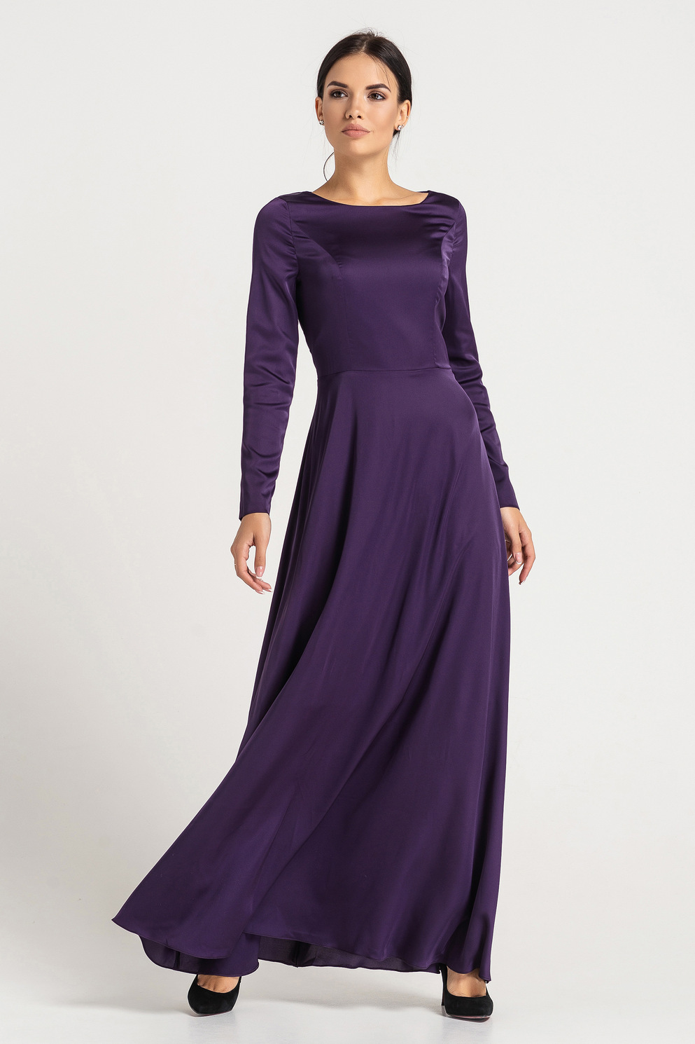 Purple Reign Satin Evening Dress | Custom Made Women's Suits, Dresses ...