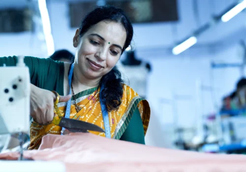 Indian-woman-sewing-factory